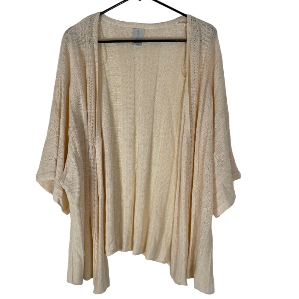 Joie Cardigan Sweater Women's Large Yellow Open Front Textured Linen Blend NWT